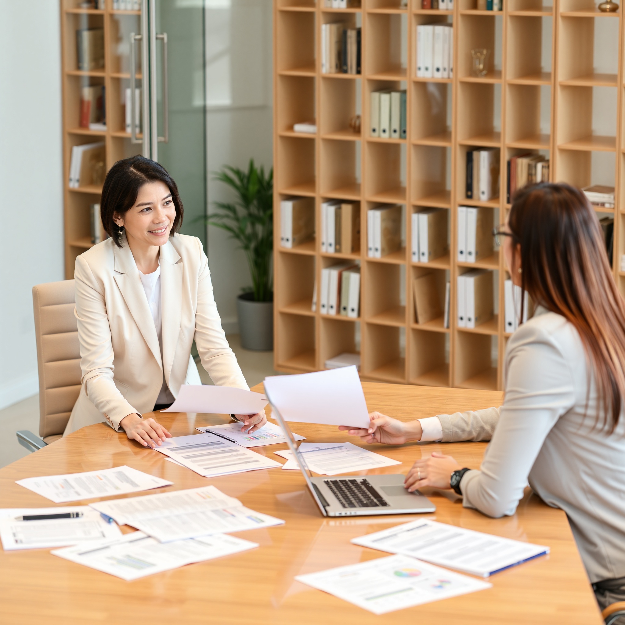 Financial advisor meeting with client to review investment portfolio and retirement planning strategy