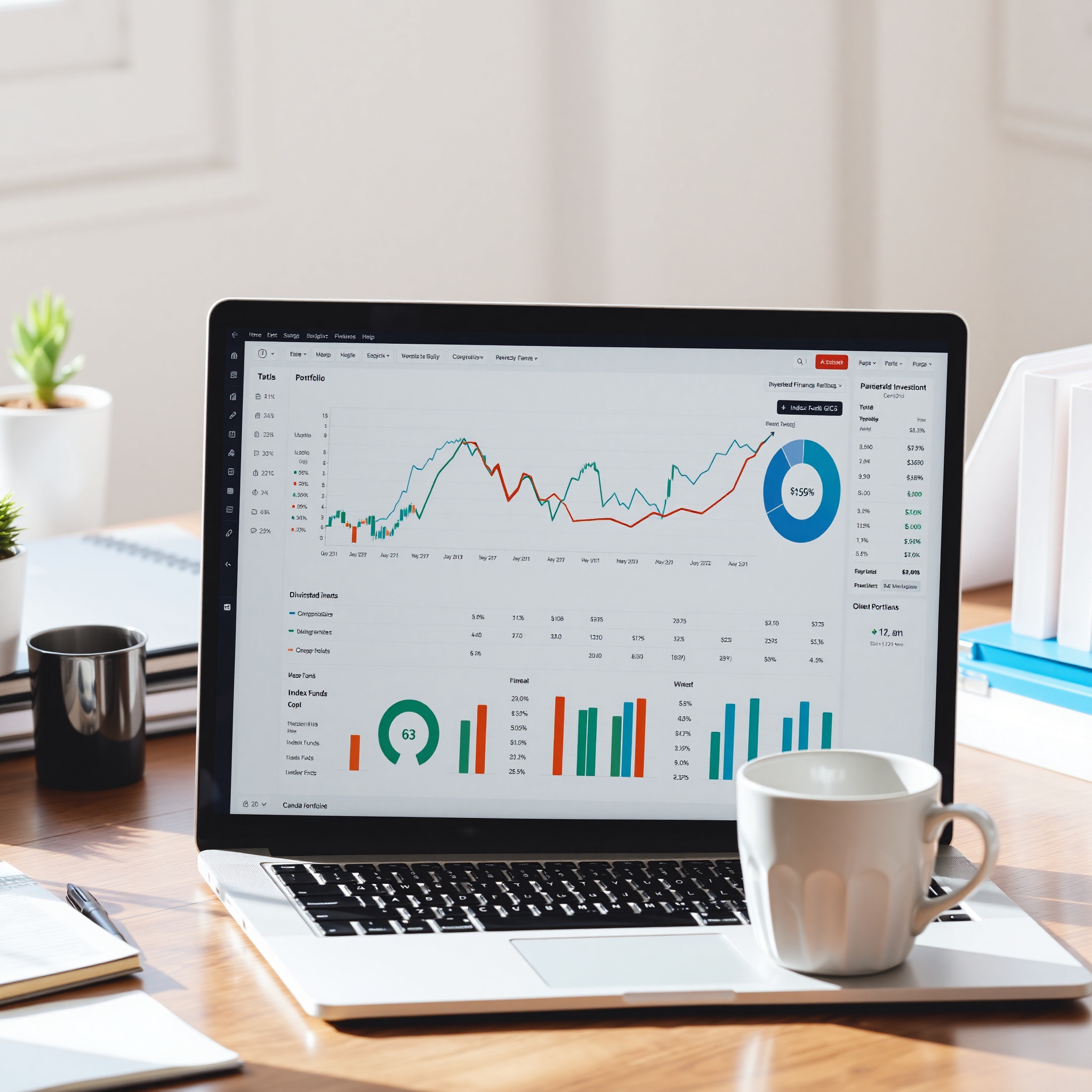 Investment portfolio planning with diverse investment options and wealth building strategies