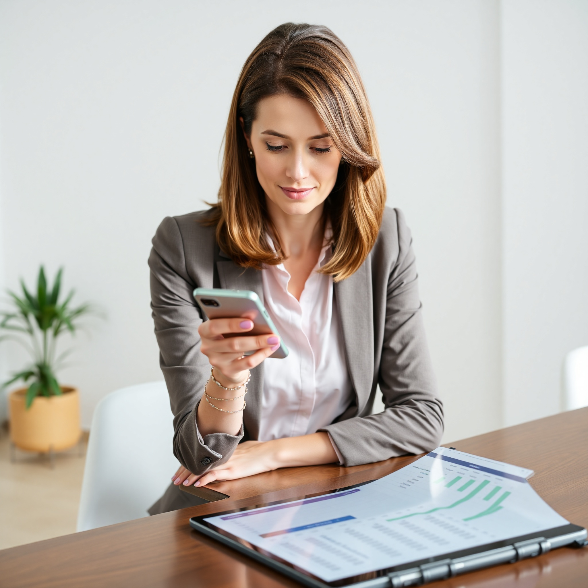 Person tracking daily expenses with mobile banking app and expense tracker spreadsheet